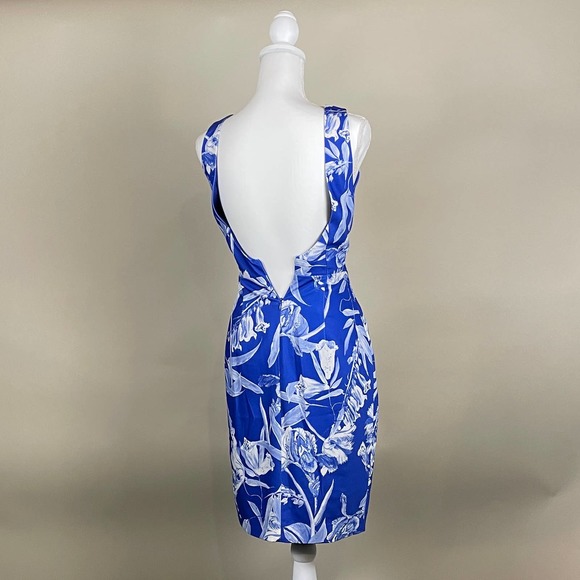 Stylestalker Blue Jasmine V-Neck Dress with Cut Out - Picture 7 of 8